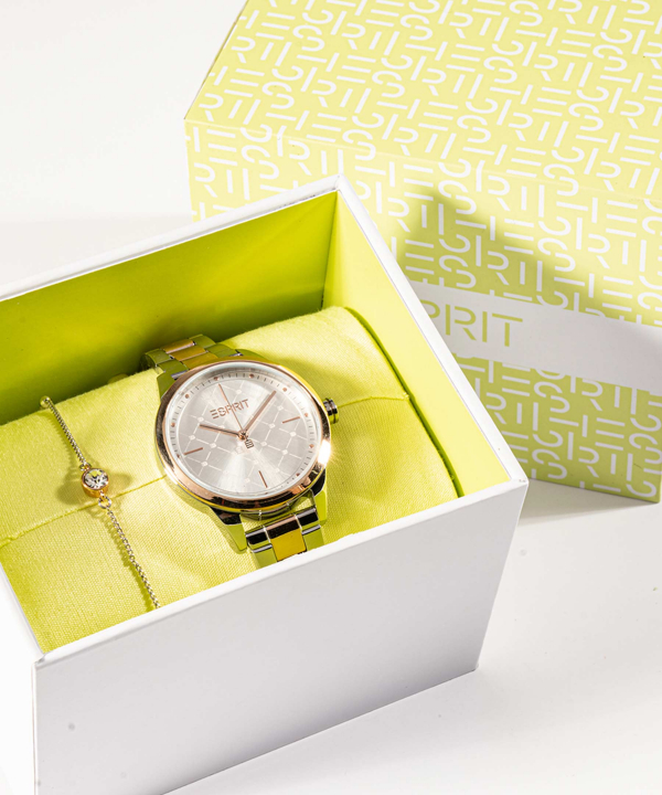 ست ساعت مچی و دستبند زنانه اسپریت Esprit مدل ES1L259M4085