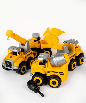 ماشین اسباب بازی راه سازی کی تویز Kitoys مدل Truck St بسته 4 عددی