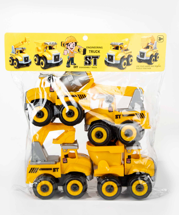 ماشین اسباب بازی راه سازی کی تویز Kitoys مدل Truck St بسته 4 عددی