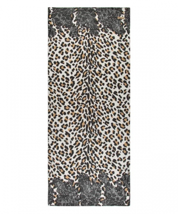 شال شیفون دور دست دوز طرح پلنگی