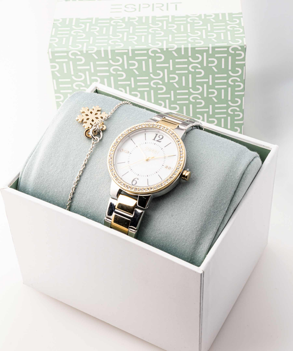 ست ساعت مچی و دستبند زنانه اسپریت Esprit مدل ES1L228M2095