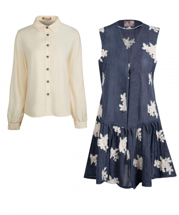 ست شومیز و سارافون زنانه تولیکا Tulika کد 72109