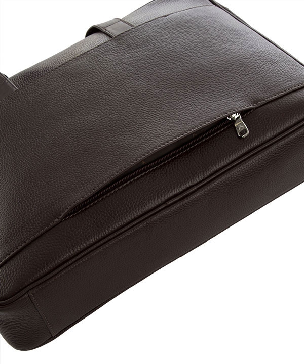 کیف اداری چرم طبیعی چرم مشهدMashhad leather مدل A0580 - قهوه ای