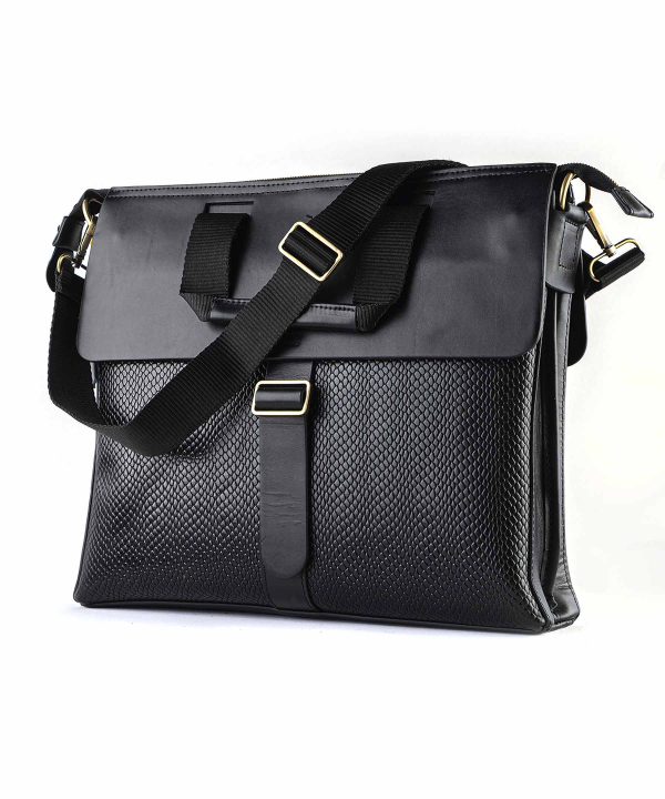 کیف اداری مردانه چرم طبیعی صاد Saad کد AA070