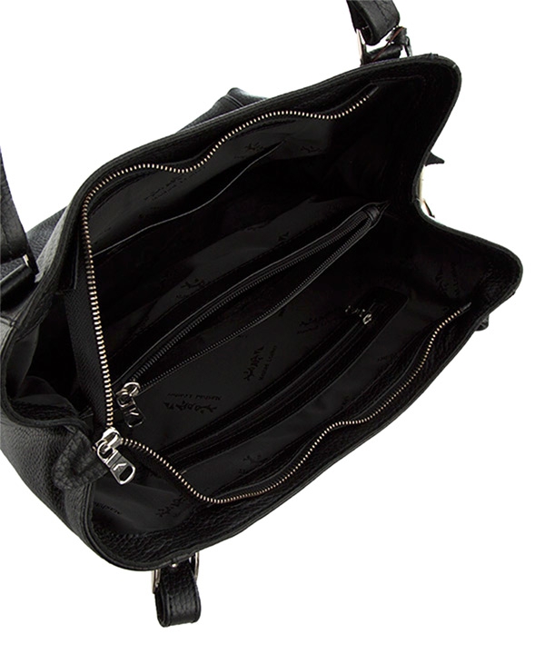 کیف دوشی زنانه چرم مشکی چرم مشهدMashhad leather مدل S675