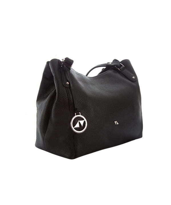 کیف دوشی زنانه چرم مشکی چرم مشهدMashhad leather مدل S675