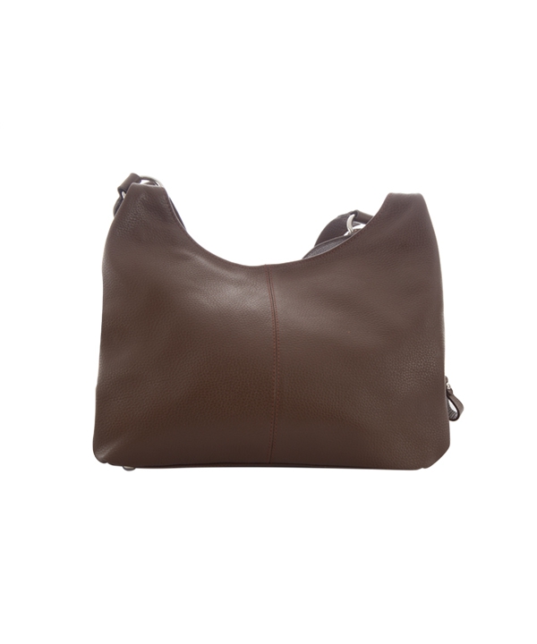 کیف دوشی زنانه چرم طبیعی چرم مشهدMashhad leather مدل S0687 - قهوه ای