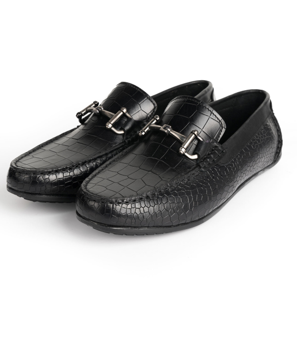 کفش کالج مردانه چرم کروکو Croco Leather کد 6004