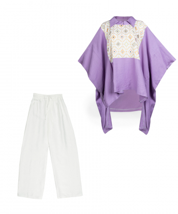 پانچو و شلوار مانگ Mong طرح خرجکار هندی