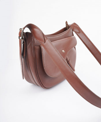 کیف دوشی زنانه چرم طبیعی چرم مشهد Mashad Leather کد S0841