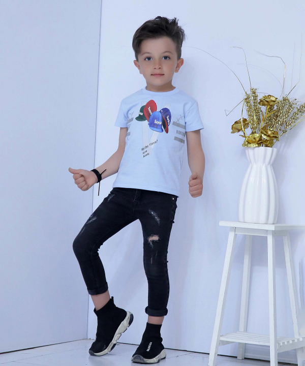 تیشرت طرح‌دار پسرانه نونا Nona کد 11086