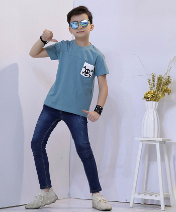 تیشرت یقه گرد پسرانه نونا Nona کد 11066