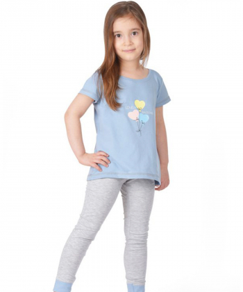 ست تیشرت و شلوار دخترانه ناربن Narbon مدل بالون