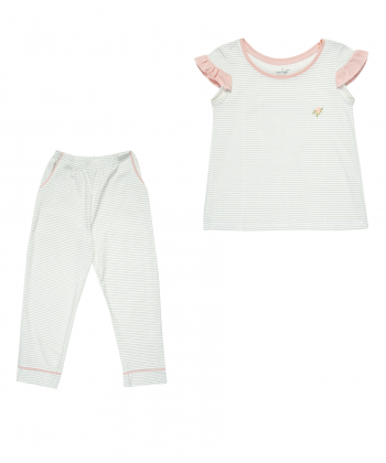 ست تیشرت و شلوار دخترانه ناربن Narbon مدل جیحون گل دار