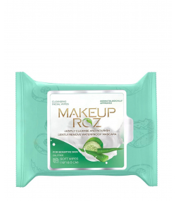 دستمال مرطوب آرایش صورت میکاپ رز Makeup Roz مخصوص پوست حساس بسته 25 عددی