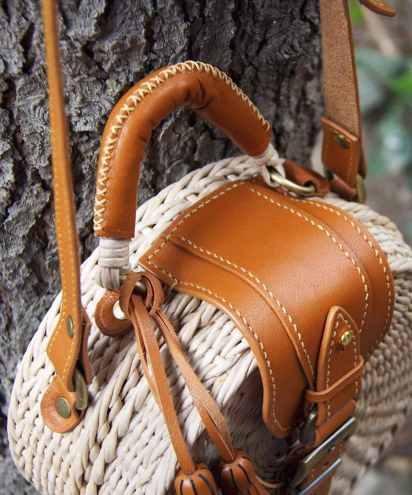 کیف دوشی حصیری زنانه بیسراک Bisrak کد Wicker-Bag