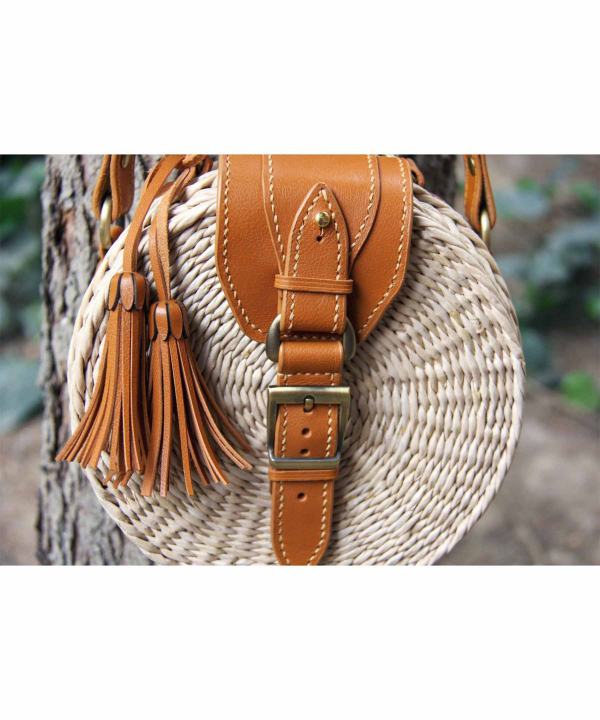 کیف دوشی حصیری زنانه بیسراک Bisrak کد Wicker-Bag