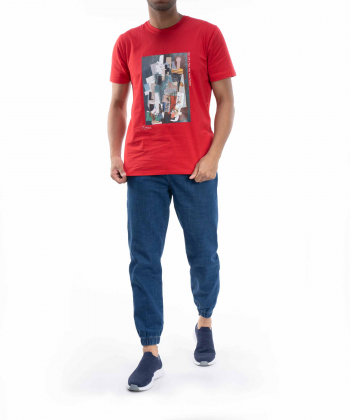 تیشرت طرح دار مردانه جوتی جینز JootiJeans کد 11573017