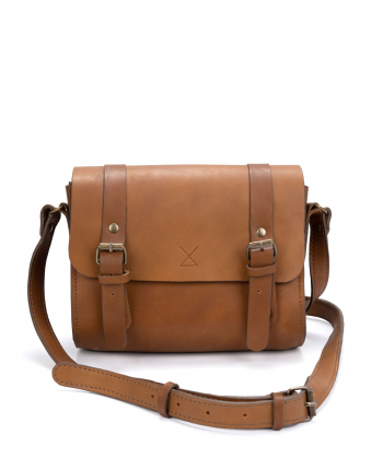 کیف دوشی چرم طبیعی چرم لانکا Lanka Leather کد CB-19-S
