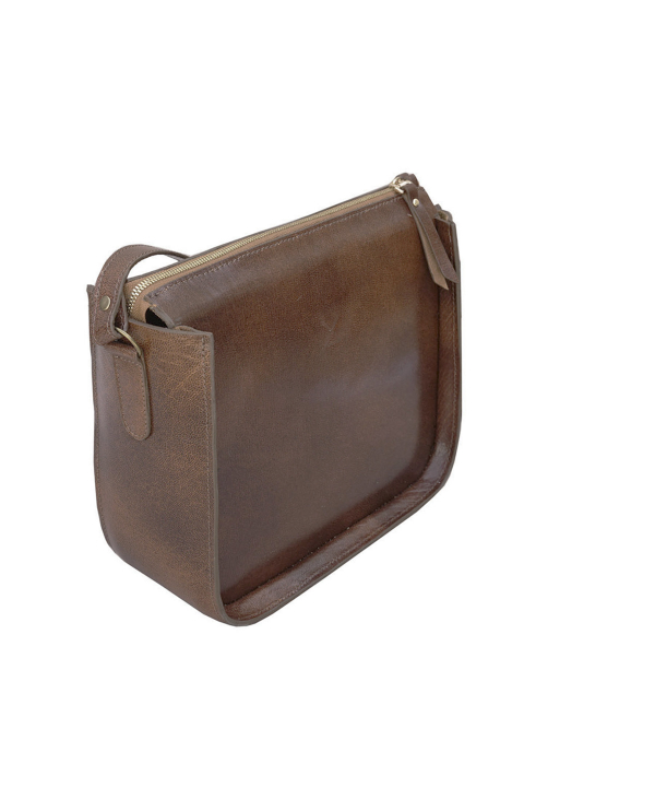 کیف دوشی چرم طبیعی زنانه چرم لانکا Lanka Leather کد CB-23
