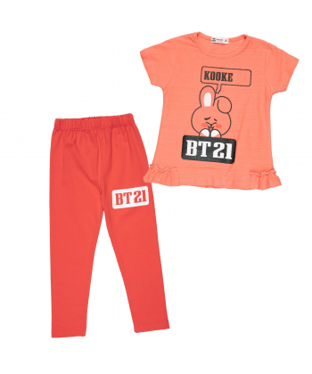 ست تیشرت و شلوار راحتی دخترانه نونا Nona کد 11056