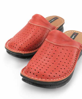 دمپایی زنانه چرم طبیعی شهر چرم Leather City کد PA007