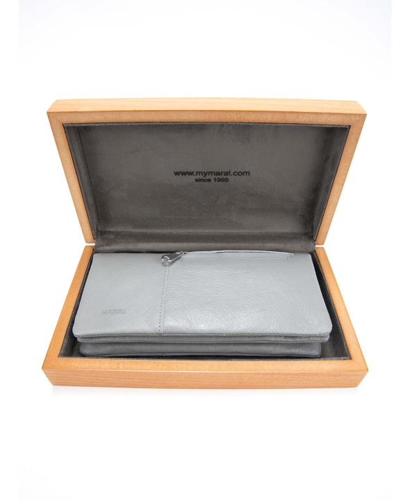 کیف پول زنانه مارال چرم Maral Leather مدل ارغوان