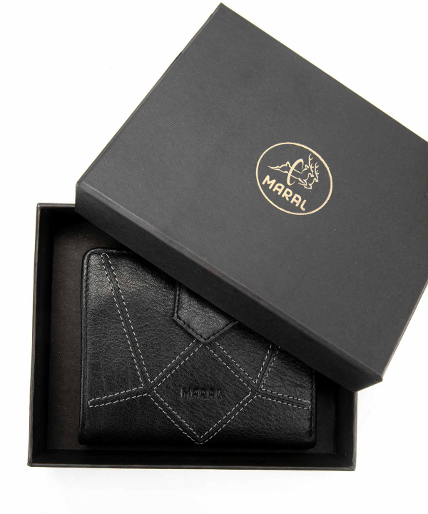 کیف پول چرم طبیعی زنانه مارال چرم Maral Leather مدل محیا
