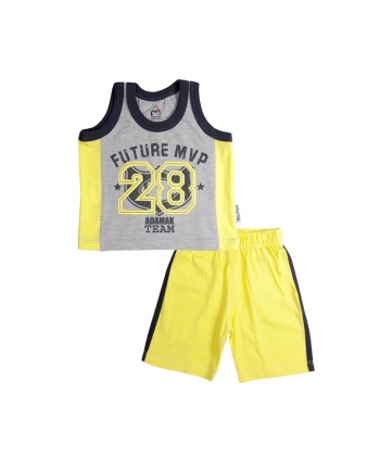 ست تاپ و شلوارک پسرانه آدمک Adamak کد 2331003