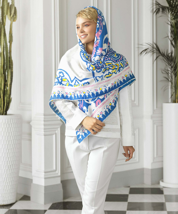 روسری طرح دار زنانه مدلینا Modelina کد 1338