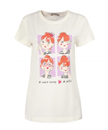 تیشرت طرح دار زنانه جامه پوش آرا JPA کد 4012019478