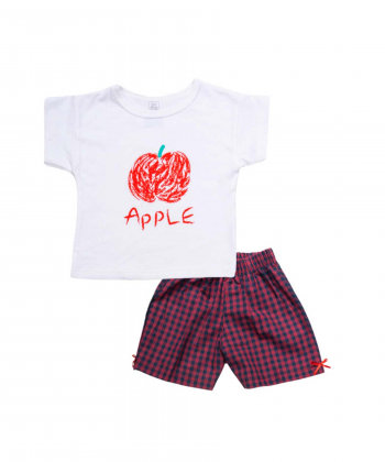 ست تیشرت و شلوارک دخترانه آدمک Adamak طرح میوه