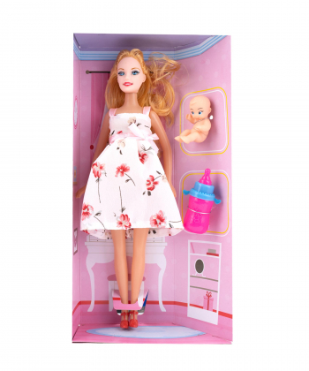 عروسک حامله به همراه بچه اسباب بازی کی تویز Kitoys کد 5904