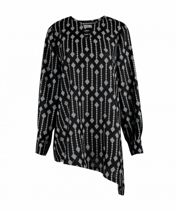 مانتو جلو بسته مانگ Mong مدل شمشاد طرح خط