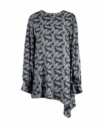 مانتو جلو بسته مانگ Mong مدل شمشاد طرح پر