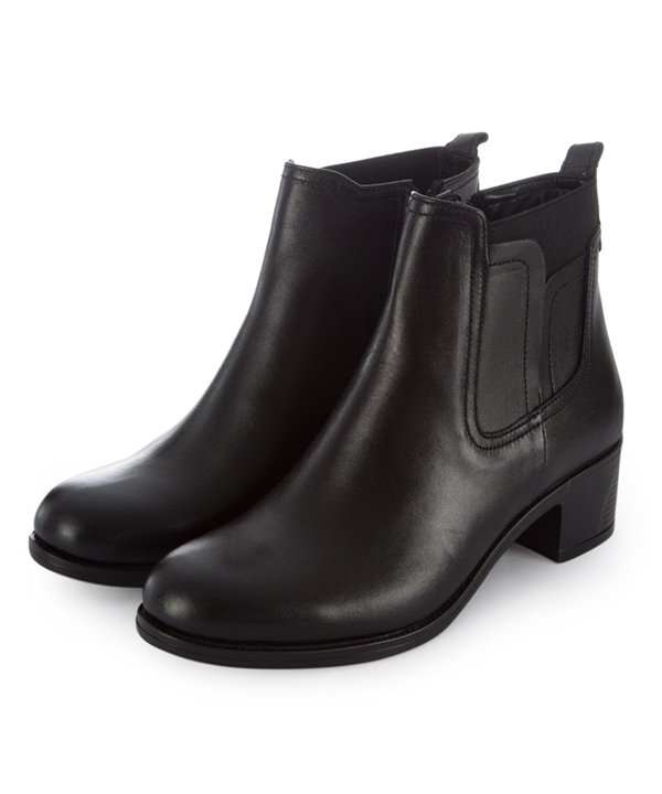 نیم بوت چرم زنانه مشکی چرم مشهدMashhad leather مدل J2265