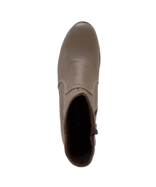نیم بوت چرم زنانه نسکافه ای چرم مشهدMashhad leather مدل J2266