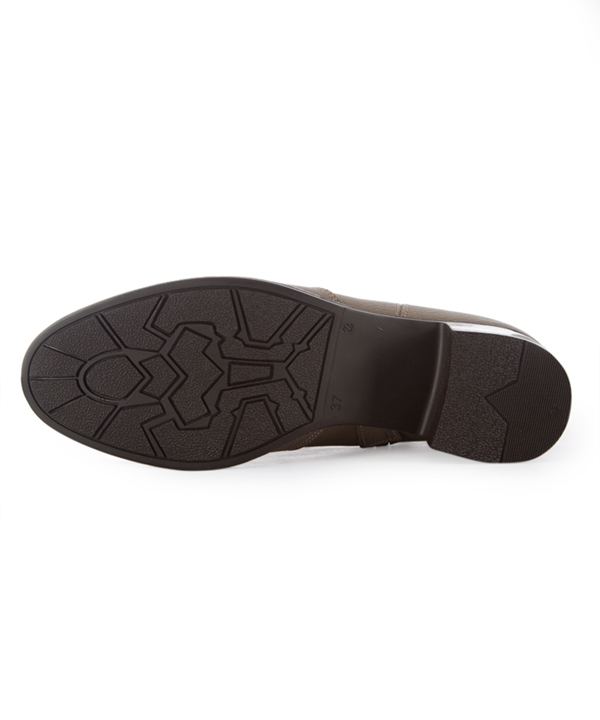 نیم بوت چرم زنانه نسکافه ای چرم مشهدMashhad leather مدل J2266