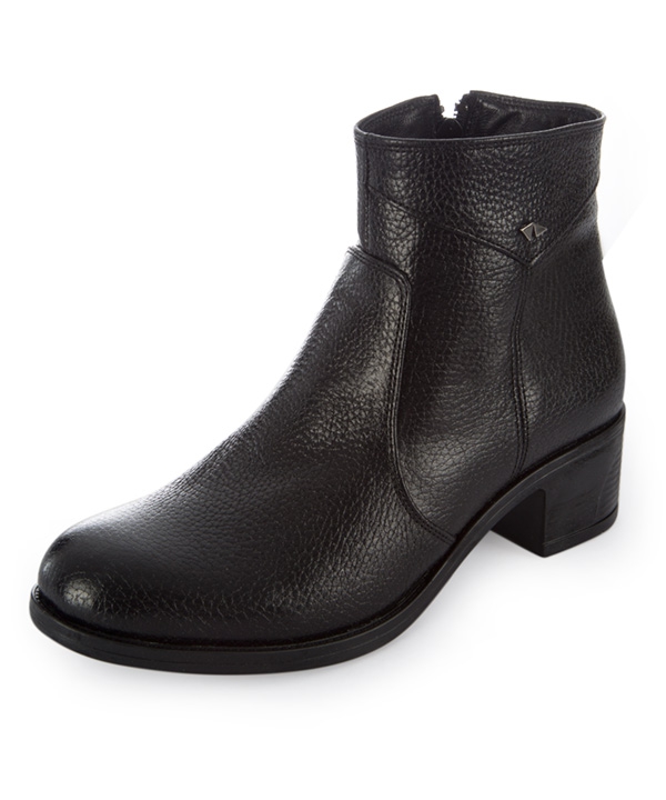 نیم بوت چرم زنانه مشکی چرم مشهدMashhad leather مدل J2266