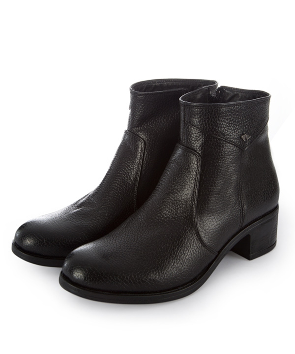 نیم بوت چرم زنانه مشکی چرم مشهدMashhad leather مدل J2266