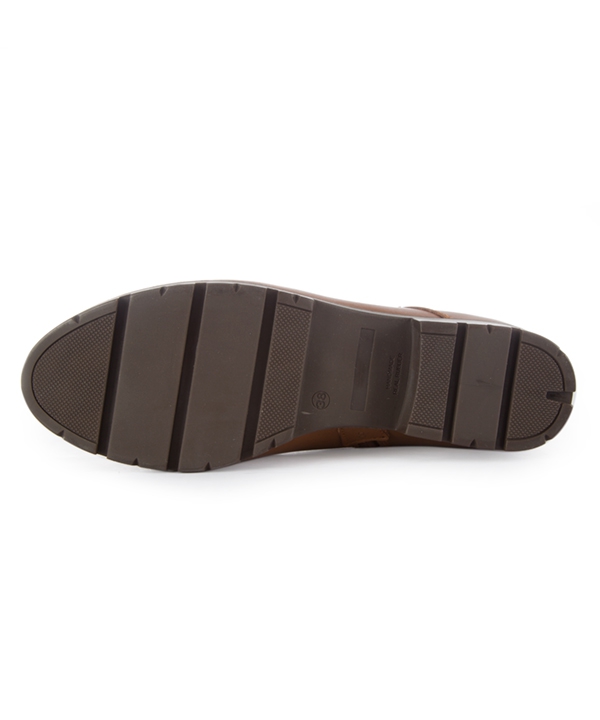 نیم بوت چرم زنانه عسلی چرم مشهدMashhad leather مدل J2267