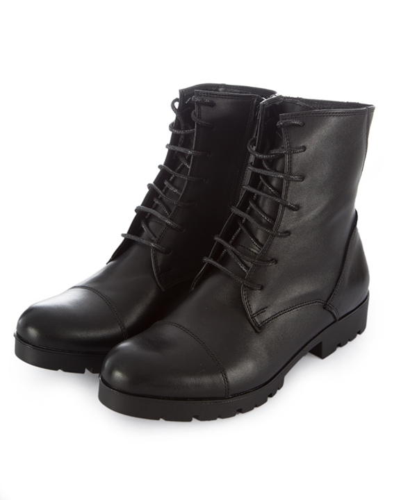 نیم بوت چرم زنانه مشکی چرم مشهدMashhad leather مدل J2267