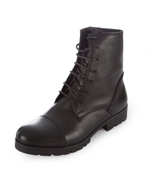 نیم بوت چرم زنانه مشکی چرم مشهدMashhad leather مدل J2267