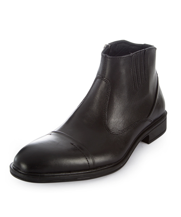 نیم بوت چرم مردانه مشکی چرم مشهدMashhad leather مدل J5971