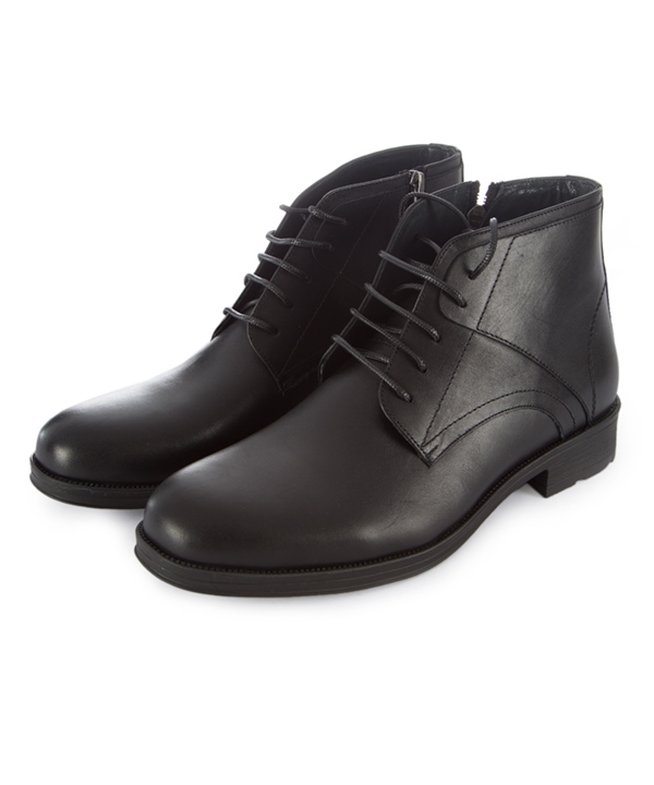 نیم بوت چرم مردانه مشکی چرم مشهدMashhad leather مدل J5973