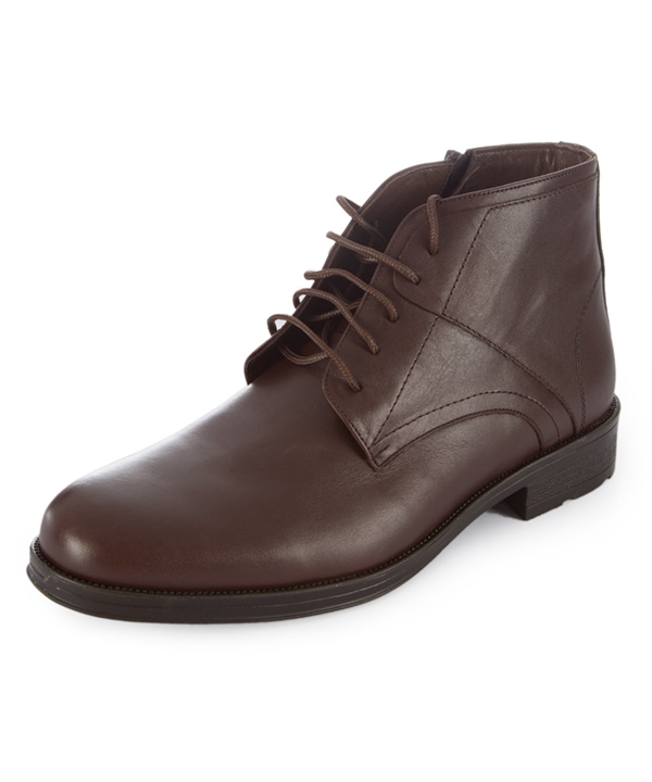 نیم بوت چرم مردانه قهوه ای چرم مشهدMashhad leather مدل J5973