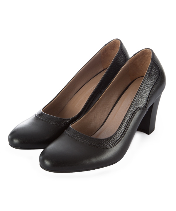 کفش چرم زنانه مشکی چرم مشهدMashhad leather مدل J2259