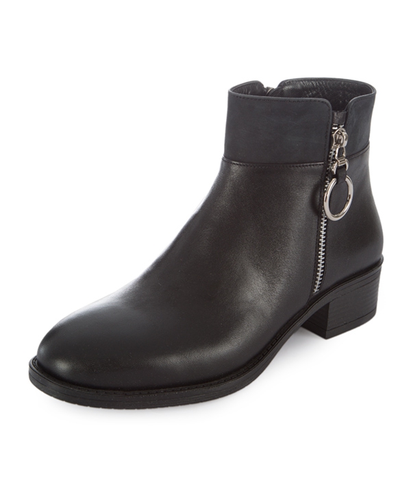 نیم بوت چرم زنانه مشکی چرم مشهدMashhad leather مدل J2272