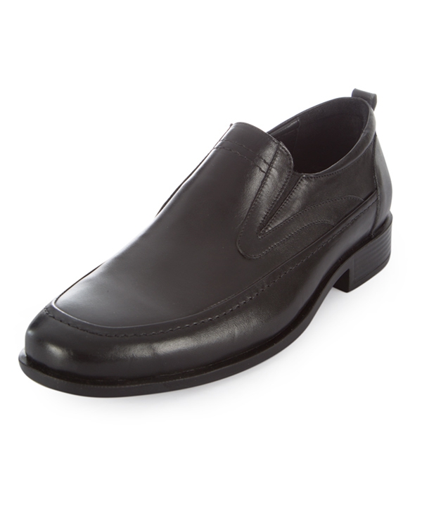 کفش راحتی چرم مردانه مشکی چرم مشهدMashhad leather مدل J5977