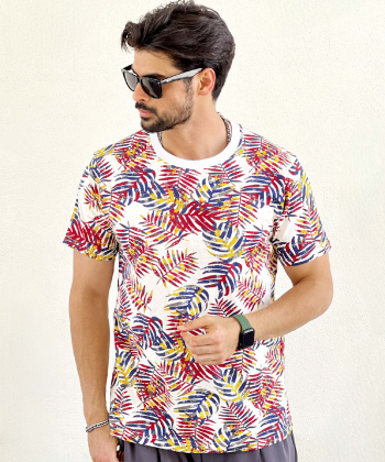 تیشرت مردانه طرح هاوایی رونی Roni مدل 31770009